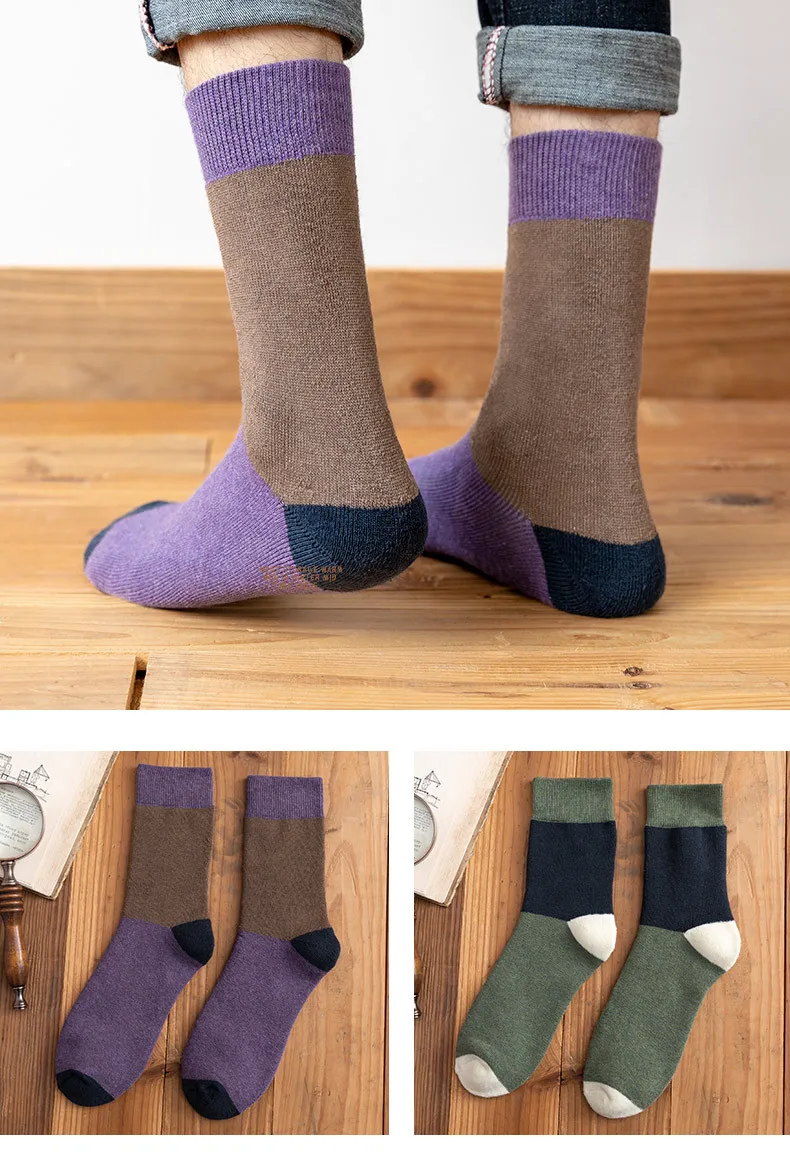 Hohe Qualität Marke Männer Baumwolle Socken Verdicken Warme Business Socken Mode Herbst Winter Für Männliche Thermische 5 Paare/los – Detail 7