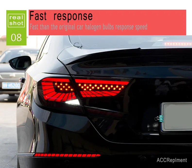 Автомобильный Стайлинг для Honda Accord задний светильник s- для Accord светодиодный задний фонарь+ сигнал поворота+ тормоз+ задний светодиодный светильник