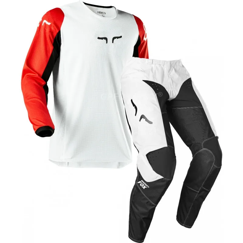 

MX Motocross Racing Suit Pants & Jersey ATV BMX Motocross Combo Moto Dirt Bike ATV Gear Set Red/white