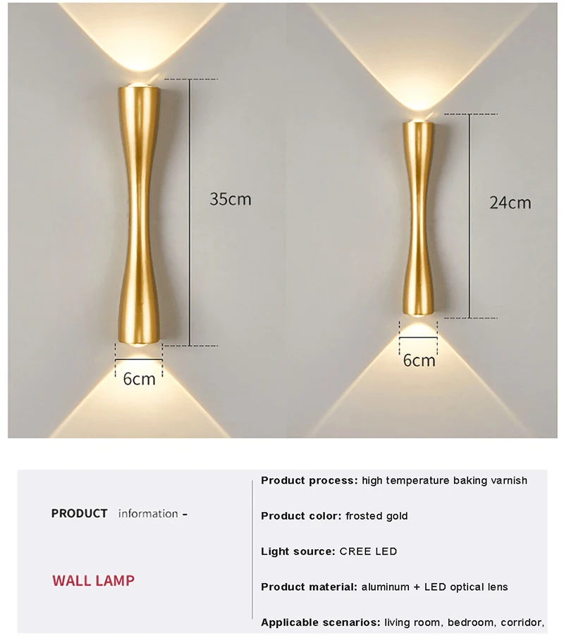 LED Wall Lamp Waterproof Hotel Outdoor Aisle Corridor Stairs Living Room Bedroom Bedside Interior Wall Light led light,led wall lamp,wall light