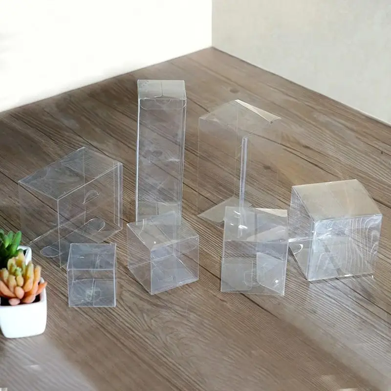 

100Pcs Wholesale Small Gift Box Mini Plastic Packaging Box Transparent Display Box Party Favors Candy Packing Box 3x4x8.2cm