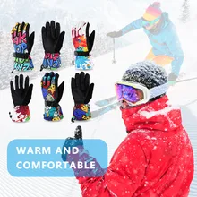 Лыжные Перчатки Водонепроницаемые зимние теплые флисовые сноубордические перчатки снегоходы мотоциклетные зимние женские мужские зимние перчатки