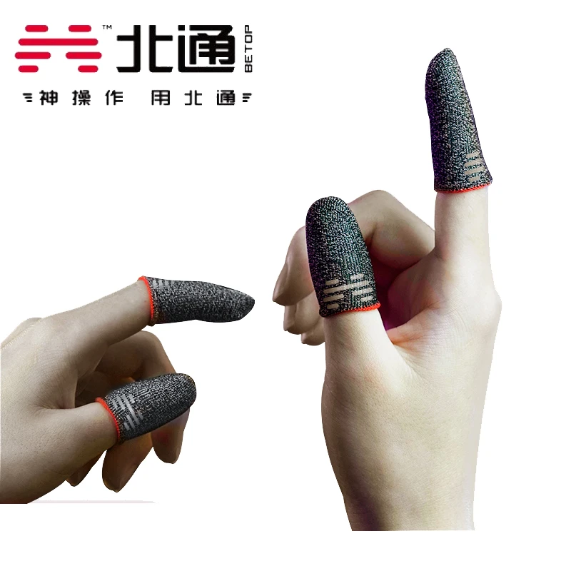 Original Betop F1 Game Controller Sweatproof Gloves For Phone Gaming,PUBG & Other Professional Touch Screen Silver/carbon fiber