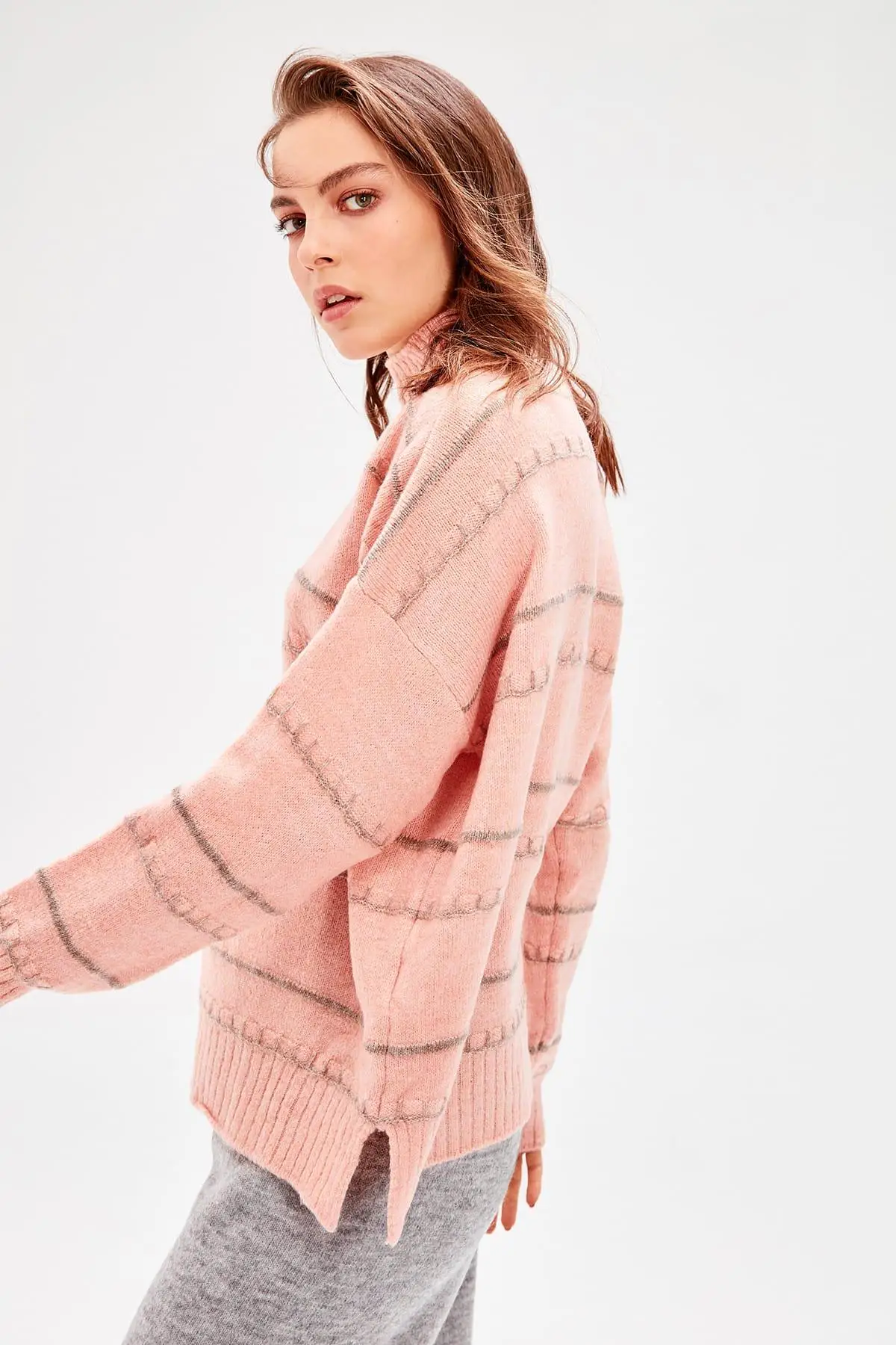 

Trendyol Powder Stripe Sweater Sweater TWOAW20FV0075