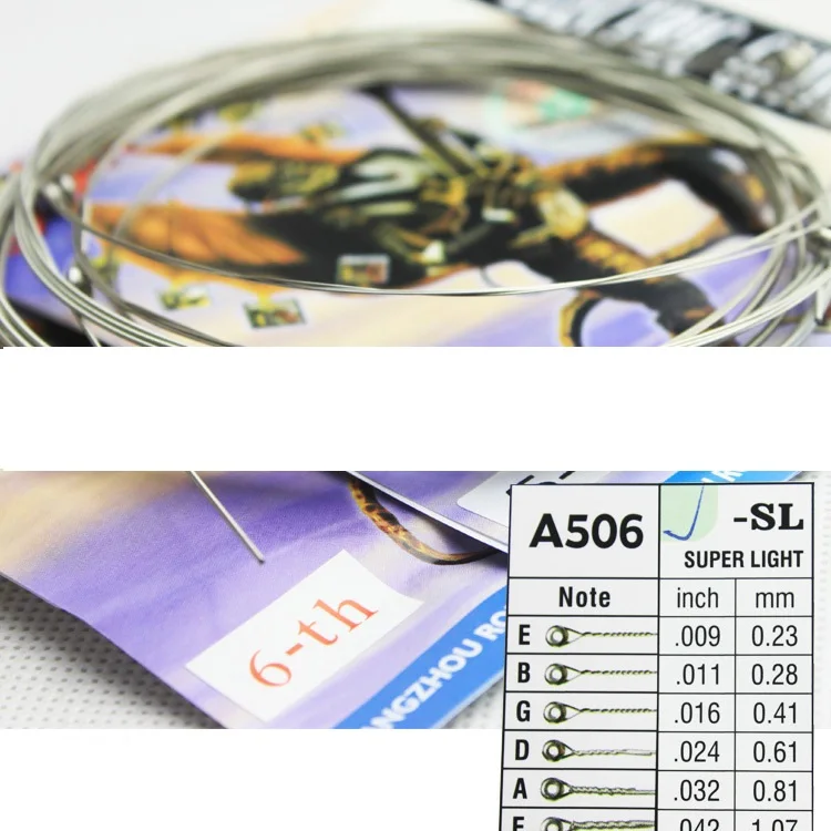 Description Picture 2 of item10pcs Alice A506SL Steel 1st E First Single Electric Guitar Strings 009 inch