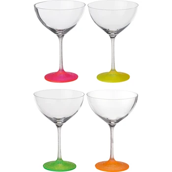 

Cocktail Glass Set of 4 pcs Neon Frozen 340 ml . Height = 18 cm.