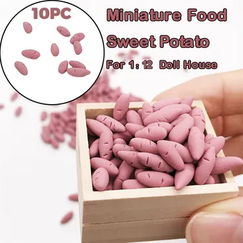 

Simulation Kitchen Toy 10Pcs 1:12 Dollhouse Miniature Food Sweet Potato Kitchen Dining Model Play Toy Utensils Toy Gift 2019