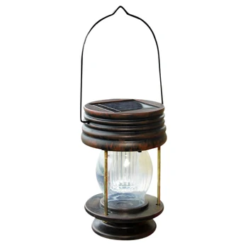 

Hanging Solar Lights Outdoor Garden Lights LED Retro Solar Hanging Lanterns with Handle for Pathway Yard Patio Tree Decor Table