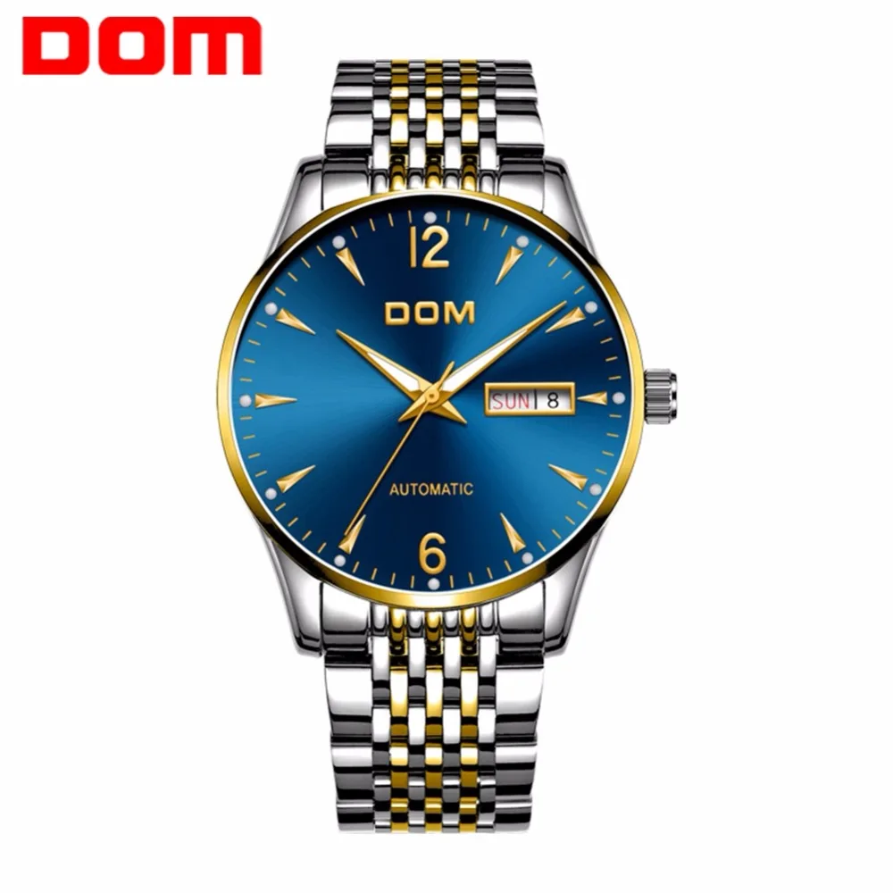 

Mechanical Watch DOM Automatic Mens Watch Top Brand Luxury Steel Belt Casual Fashion Waterproof Business Watch Men M-89G-1M2