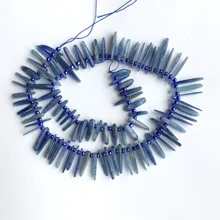 Натуральные Синие плиты из кианита, кусочки, палочка для зубов, боковая расческа, подходит для ювелирных изделий, ожерелья, браслеты 1" 06122