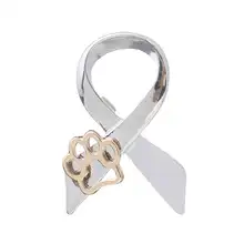 Cross Border AliExpress New Style Hot Sales Personalized& Creative DOG'S Paw Brooch Europe And America Fashion Cartoon Ribbon C