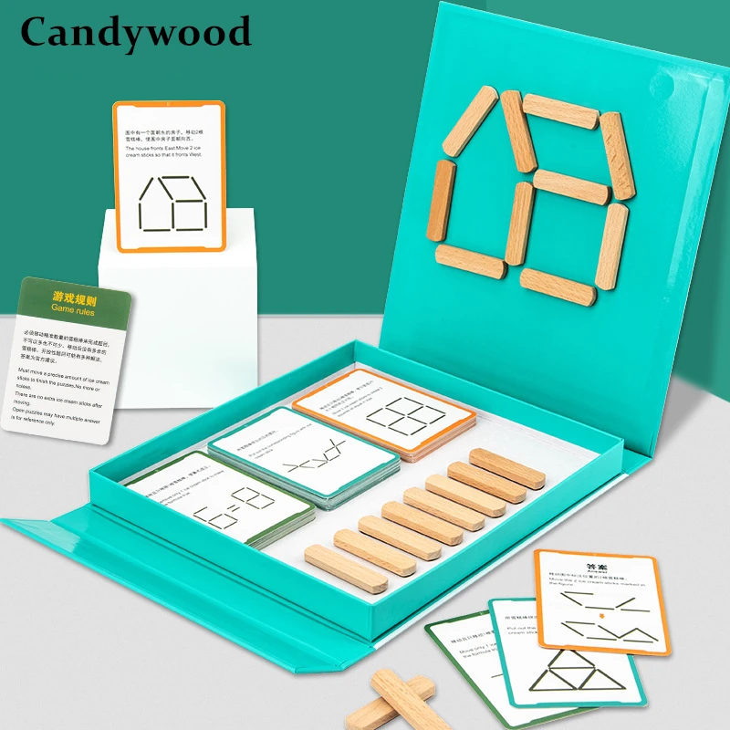 Детские деревянные игрушки Магнитные головоломки Tangram логическое мышление игра