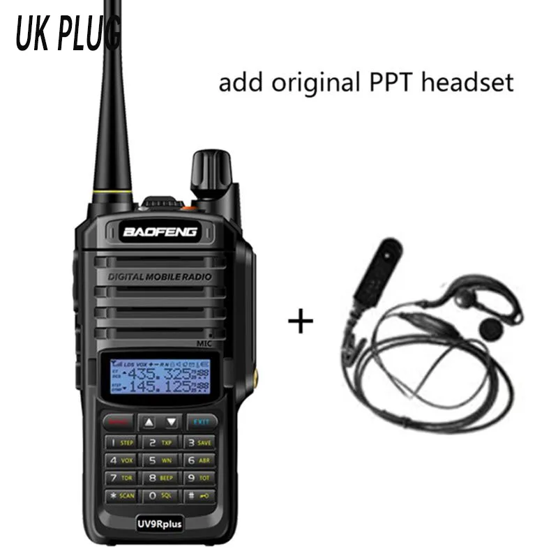 UK Новинка, высокая мощность, обновленная, Baofeng UV-9R plus, водонепроницаемая рация, 10 Вт, для двухсторонней радиосвязи, дальность действия 10 км, 4500 мАч, uv 9r plus - Цвет: UK