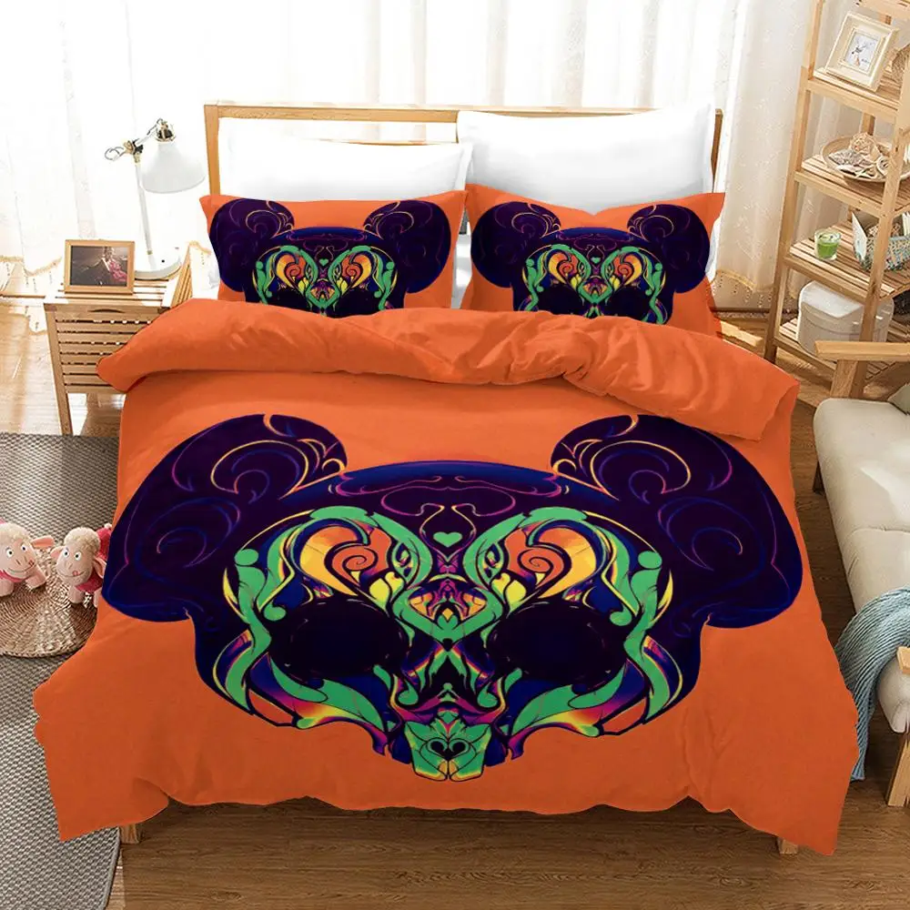 Amazing Red Mickey Mouse Bedding Set Twin Size Quilt Duvet Covers for Kids Bedroom Decor Boy's Bedspread Queen King 3 pcs 3D New - Цвет: Mickey Bedding 9