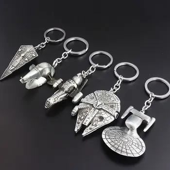 

Hot Sale Star Wars 9 Movie Jewelry Star Wars Craft Keychain High Quality Spaceship Pendant Key Chain for Men Women Car Keyring