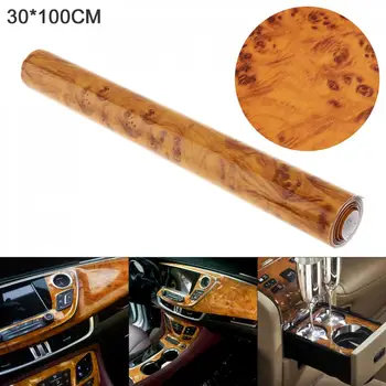 

30 x 100cm PVC Car Sticker Decals Smooth Wood Pattern Automobile Repacking Sticker for Car Motorcycle Electronic Product Home