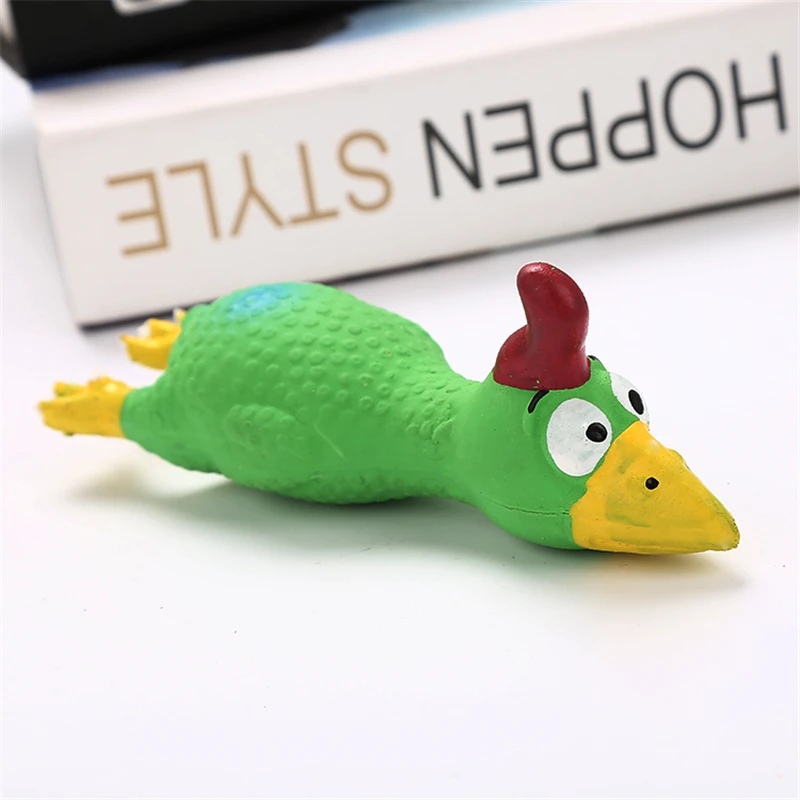 Натуральный латекс собака игрушки кричащий цыпленок утка игрушка пищалка