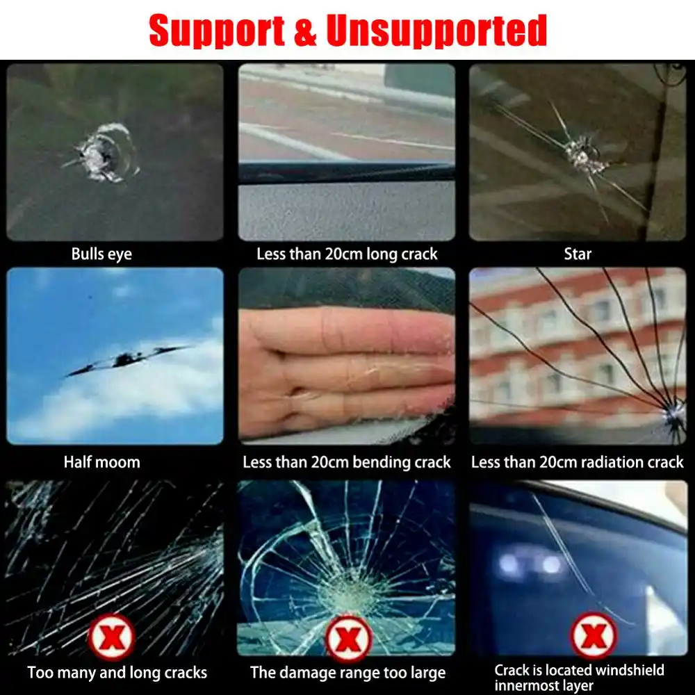 2 パック車のフロントガラスの修理ガラス修理流体キットナノ窓ガラスクラックチップ修理車のフロントガラスの修理ガラス修理樹脂 充填剤 接着剤 密閉材 Aliexpress