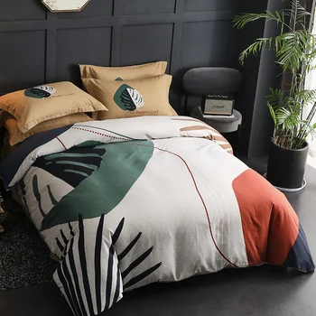 

TUTUBIRD Brushed Cotton bedding set warm Mirco fabric for winter pastoral bed linen king queen size plant duvet cover bedclothes