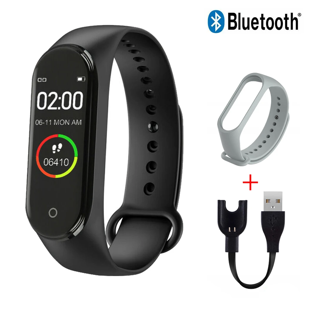 Mejores Ofertas Reloj inteligente Digital M4 para hombre y mujer, pulsera con control del ritmo cardíaco, contador de calorías y Contador de pasos, rastreador deportivo para la salud Erb1emBkADk