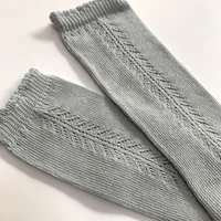 Baby Socks Knee High Long Infant Cotton Linen Sock Hollow Girls Boy Spring Summer Leg Warmer Children Princess Kids Sockken 2