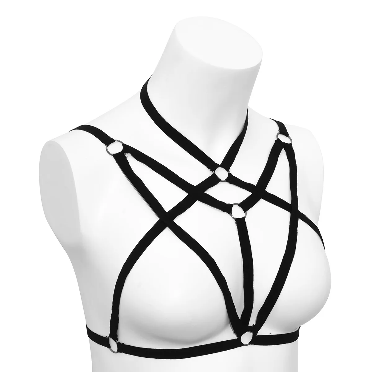 Exy Hollow Bra Straps Black Elastic Lingerie Harness Crossing Choker  Necklace Bandage Beach Bikini Women Clothing Decor - Necklace - AliExpress