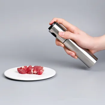

Stainless Steel Oil Sprayer Pot Cooking Tool Sets Oil Sprayer Olive Pump Spray Bottle Kitchen Gadgets Kitchen Tools Silver
