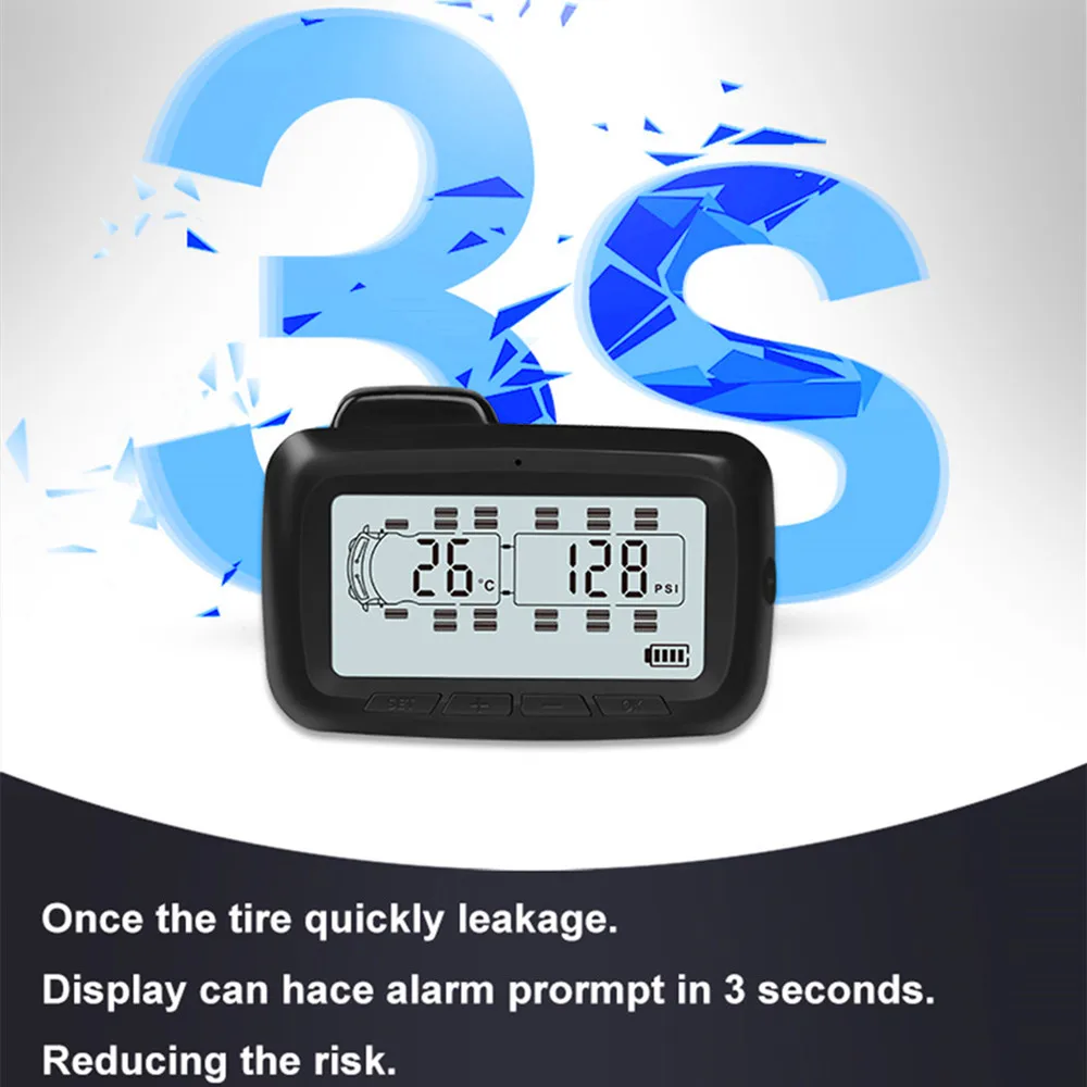 WONVON Универсальный TPMS RF беспроводная система контроля давления в автомобильных шинах 12 внешних датчиков/18 внешних датчиков для трейлера RV