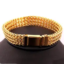 Звено цепи браслеты для мужчин женщин золотой браслет из нержавеющей стали кубинские браслеты 13 мм вечерние ювелирные изделия подарок для девочек