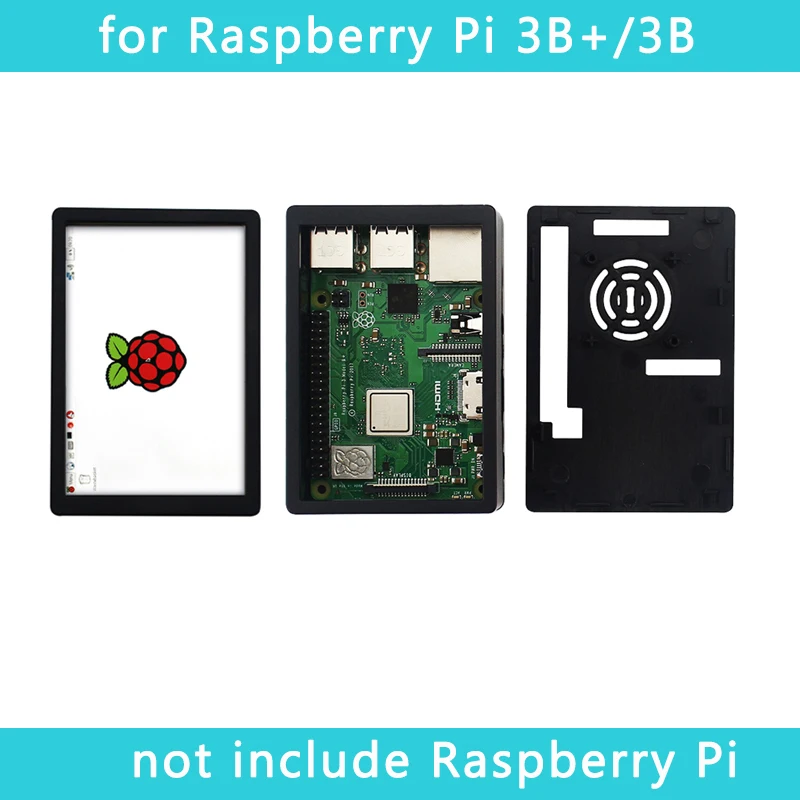 Kopen Raspberry Pi 3 Model B + 3.5 Inch Touchscreen 480*320 Tft Lcd + Abs Case Zwart Grijs Doos ook Voor Raspberry Pi 4 Model B 3B +
