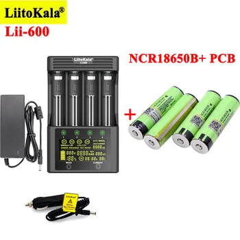 

LiitoKala NCR18650B 3400mAh Rechargeable batteries with Lii-600 Battery Charger for 3.7V Li-ion 18650 21700 26650 1.2V AA NiMH