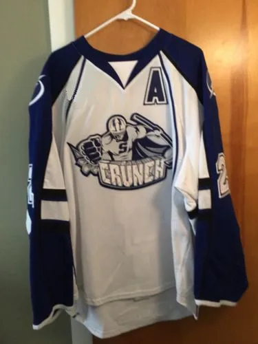 

#21 Mike Blunden Syracuse Crunch Retro throwback Hockey Jersey Embroidery Stitched Customize any number and name