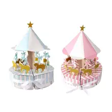 AUGKUN романтическая карусель конфетная коробка со свадебными сувенирами и подарками сувенир для гостей предметы для вечеринки подарок Свадебная коробочка для сладостей украшения