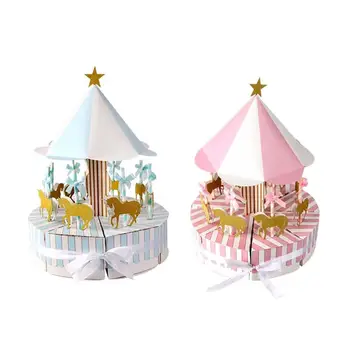 

AUGKUN Romantic Carousel Candy Box Wedding Favors And Gifts Souvenir For Guest Party Favors Gift Candy Box Wedding Decorations