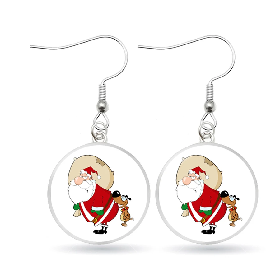 Moda estrella Navidad pendientes Claus hermosa campana para árbol Navidad joyería Navidad Aretes|Pendientes con forma de gota| - AliExpress