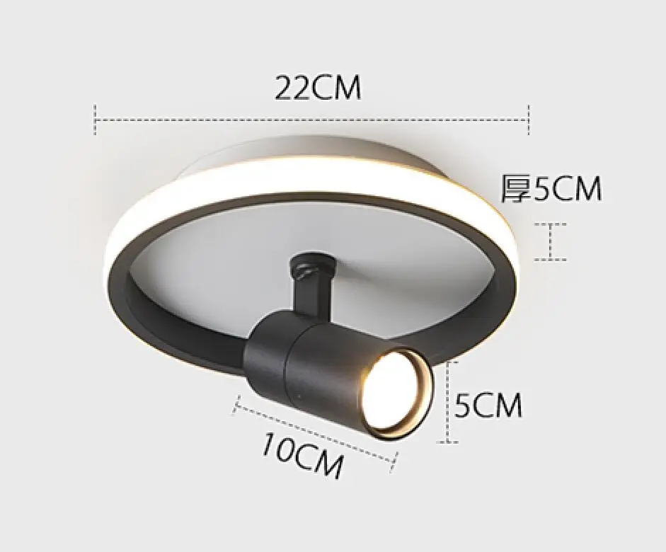 Round 1 as image LICAN Modern LED Ceiling Lights for bedroom bedside Aisle corridor balcony Entrance Modern LED Ceiling Lamp - Цвет корпуса: Round 1 as image