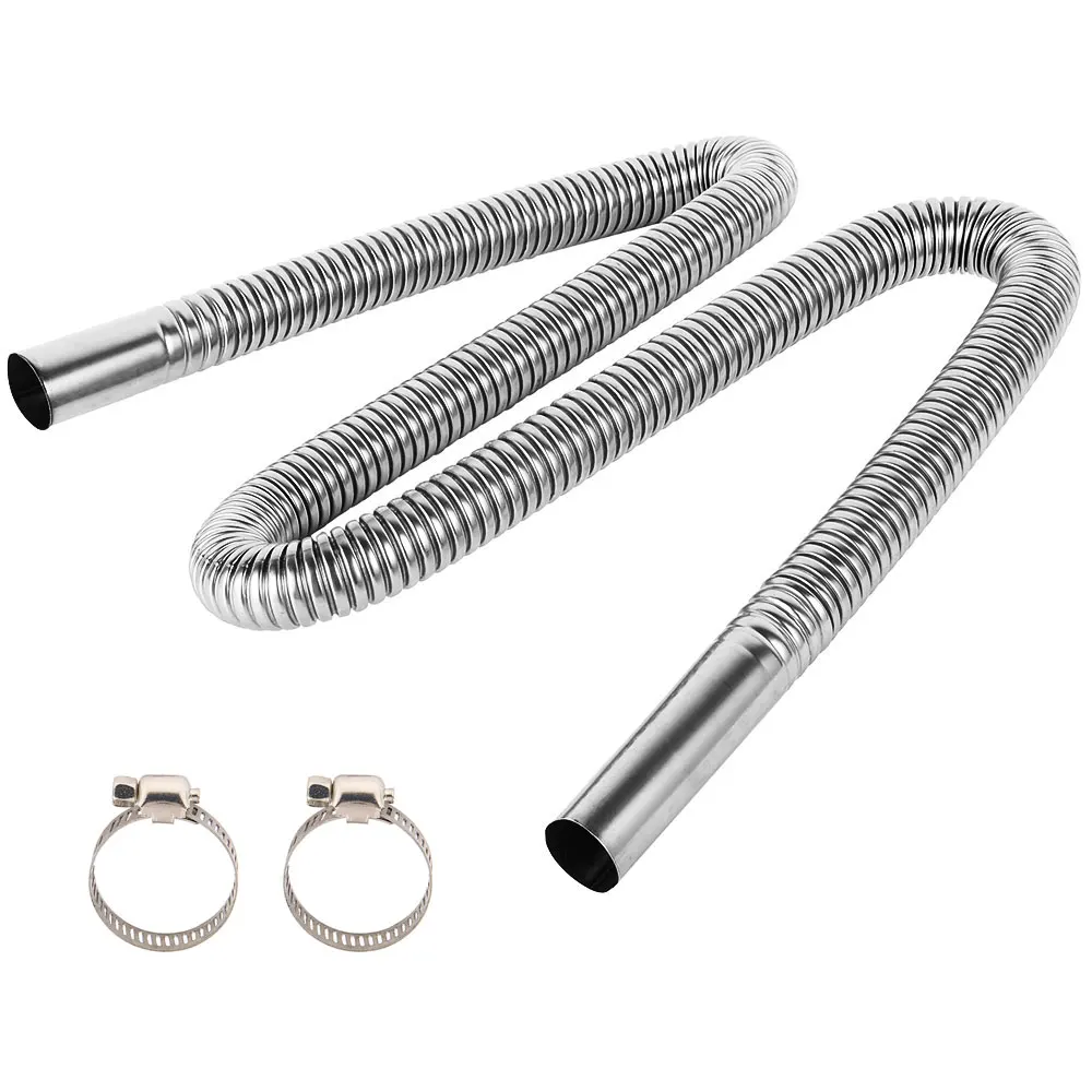 120cm Stainless Steel Car Exhaust Pipe Gas Vent Hose Diesel Heater Exhaust Muffler Pipe for Webasto Eberspacher Heater