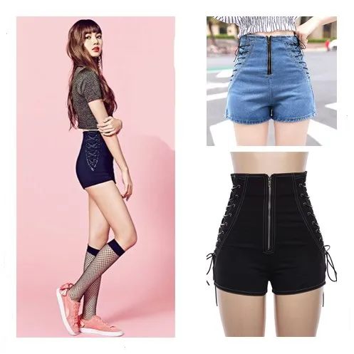 

kpop Seo Yea Ji IU Lee Ji Eun sexy High waist slim shorts women summer korean streetwear Harajuku design zipper female shorts