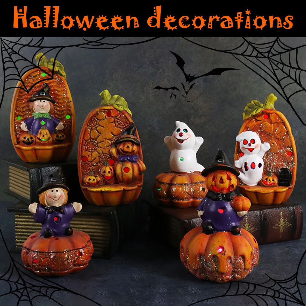 

Halloween Kids Toys Pumpkin Witch Ghost LED Night Light Exquisite Party Ornaments Home Decoration Toy Holiday Gift