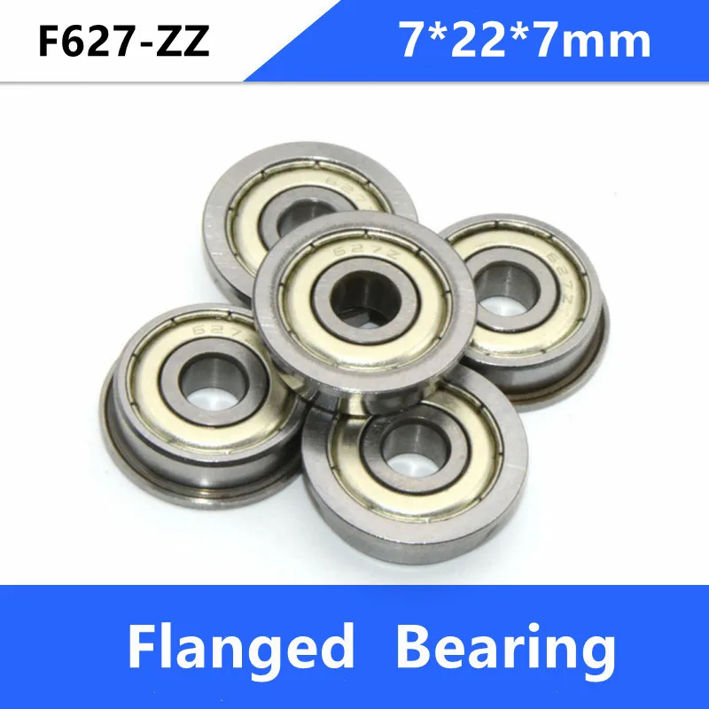20/50/100pcs F627ZZ F627-ZZ Z F627Z 7x22x7mm shielded flanged deep groove ball bearings 7*22*7 mm | Обустройство дома