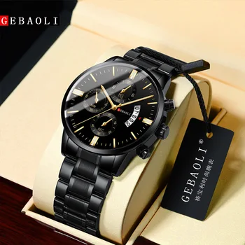 

Fashion Men's Quartz Watch Men Watches Top Brand Luxury Full Steel Waterproof Clock Male Wristwatch FD3259 Small Dial No Work