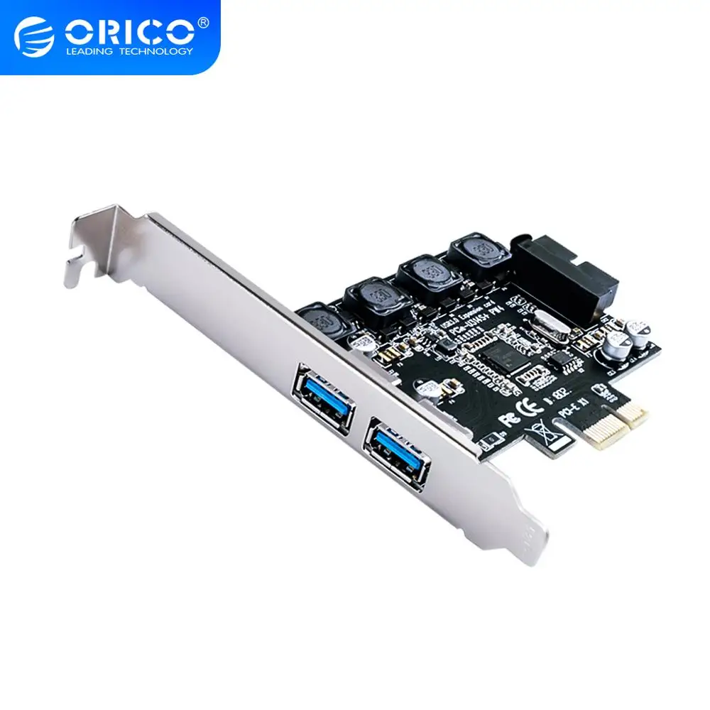 Карта расширения ORICO высокоскоростная карта 19pin PCI E 5 Гбит/с 2 порта PCIE до USB3.0 19PIN +