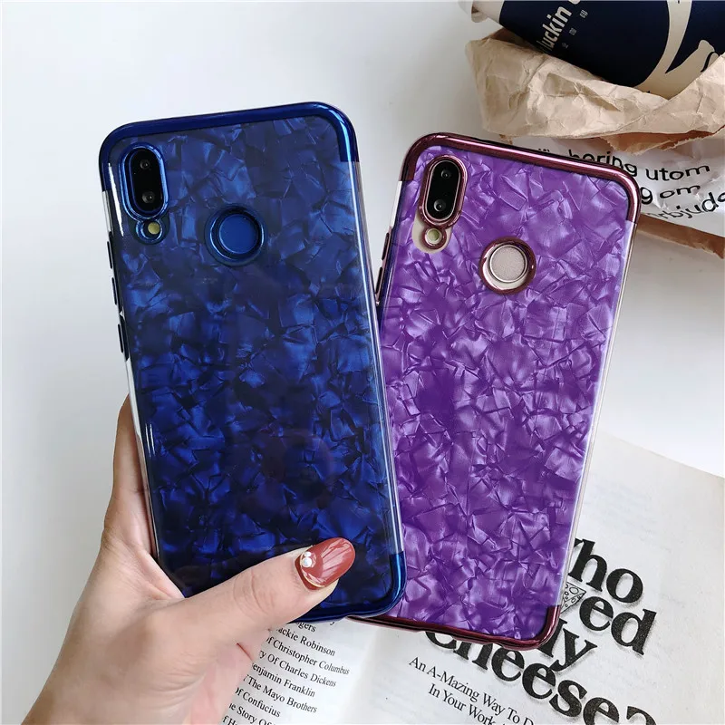 Marble Plating TPU Case For Huawei Honor 9X 8X 7X 20 Pro 10 Lite 20i 10i 8C 7C 8A 7A Play View P Smart Cover Caso Phone Cases |