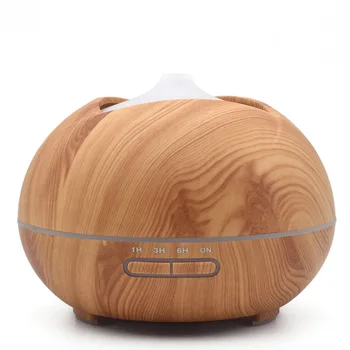 

Aroma Essential Oil Diffuser Ultrasonic Air Humidifier with Wood Grain 7 Color Changing LED Lights for Office Home Bedroom 400ml