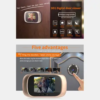 

2.8 2.8 Inch Doorbell Smart Visual Cat Eye Electronic Cat Eye Door Mirror with Photo Taking Function for Home Security Alarm