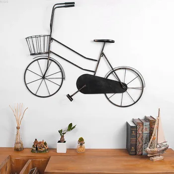 

Retro Iron Bicycle Hanging Creative Store Bar Living Room Wall Decoration Metal Craft Bike Hanging on Wall Handmade Craft Gifts