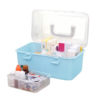 

Portable Multi-Functional First Aid Kit Plastic Pill Storage Cabinet Family Emergency Kit Box HFing