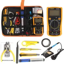Kit de fer à souder 18 en 1 60W, outil de réparation de fers à souder électroniques portables pour l'artisanat, bricolage, réparation automobile en usine