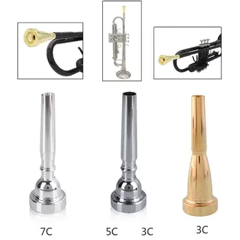 

Music Trumpet Mouthpiece 3C/5C/7C Size Silver For Student High quality