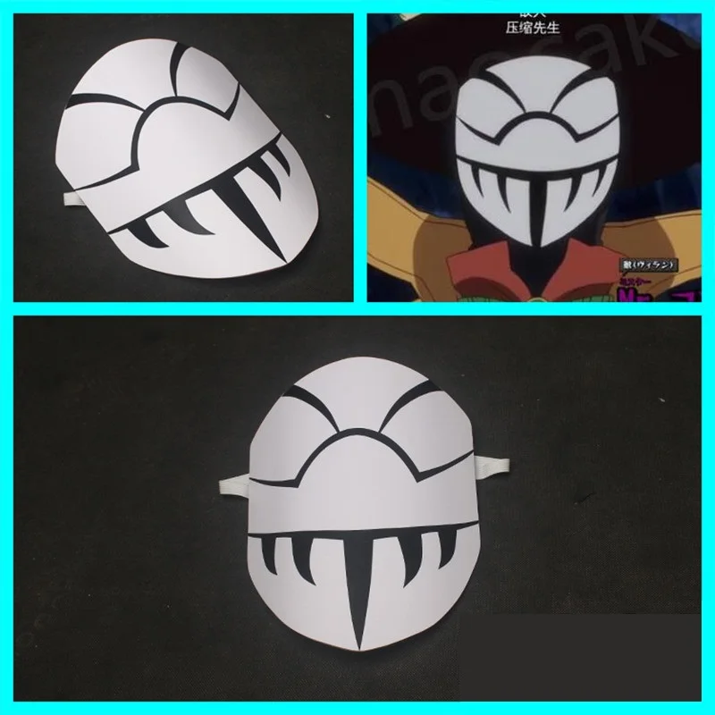 

Anime Boku no Hero Akademia My Hero Academia Mr.Compress Atsuhiro Sako Mask Cosplay Props Adult Halloween Party Funny PVC Mask